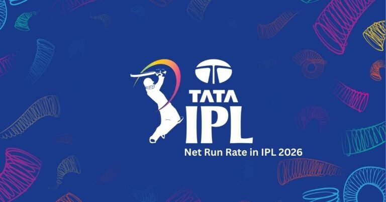 IPL scoreboard displaying net run rate standings during a league match