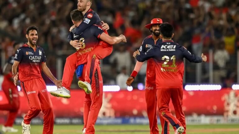 Cricket fans cheering at M. Chinnaswamy Stadium ahead of IPL match