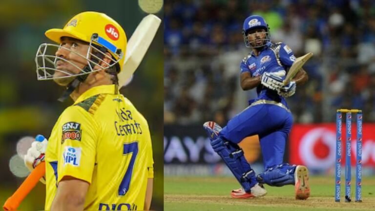 Finisher celebrating boundary in closing overs of IPL match