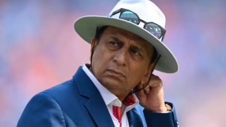 Sunil Gavaskar speaking during cricket event discussing IPL controversy