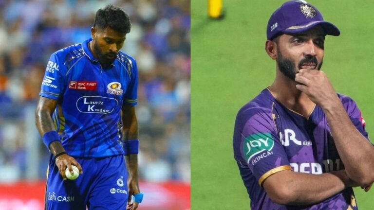 MI and KKR players performing batting bowling and all round skills in IPL